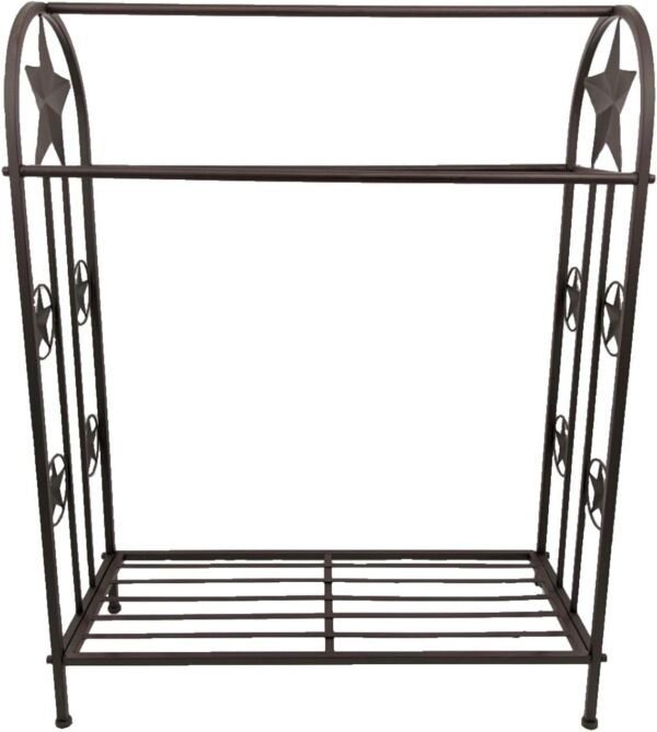 Metal Free-Standing Quilt Rack in Rustic Western Style