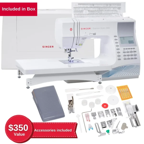 Singer 9960 Quantum Stylist  Computerized Sewing Machine With Accessory Kit - Image 7